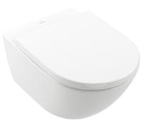 Paquete combinado de inodoro Subway 3.0 de Villeroy & Boch, Ovale, suspendido, TwistFlush, 370x560x360mm, 4670TSR1, Color: Cerámica Blanca