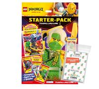 Paquete con Lego Ninjago Serie 10 Trading Cards - 1 Starter + Fundas exclusivas Collect-it + 2 tarjetas limitadas Lego Star Wars Serie 1