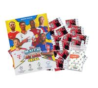 Paquete con Match Attax Champions League 2023/24 EXTRA - Tarjetas de trading - 1 carpeta vacía + 50 tarjetas diferentes al azar + fundas exclusivas Collect-it