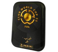 Paquete con Panini FIFA Club World Cup 2025 - Tarjetas coleccionables de la Copa Mundial del Mundo - Caja de 1 lata + tarjeta de cumpleaños exclusiva