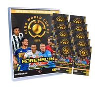 Paquete con Panini FIFA Club World Cup 2025 - Tarjetas coleccionables del Mundial del Mundo - selección + tarjeta de cumpleaños exclusiva (1 carpeta + 10 refuerzos)