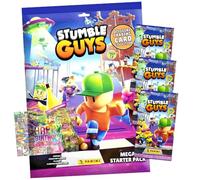 Paquete con tarjetas Panini Stumble Guys Serie 2 - Tarjetas coleccionables Trading Cards - 1 Starter + 3 Booster + Tarjeta de cumpleaños exclusiva