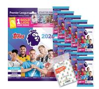 Paquete con topps - Premier League 2025/26 Trading Cards + fundas exclusivas Collect-it (1 Starter + 10 Booster)