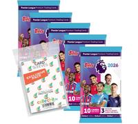 Paquete con topps - Premier League 2025/26 Trading Cards + fundas exclusivas Collect-it (5 boosters)