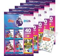 Paquete con topps - Premier League 2025/26 Trading Cards + fundas exclusivas Collect-it (5 multipacks)