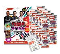 Paquete con topps - Turbo Attax Fórmula 1 2024-1 Starter + 20 Boosters + Fundas exclusivas Collect-it