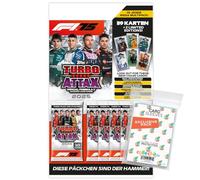 Paquete con Topps - Turbo Attax Fórmula 1 2025 - Cartas coleccionables - 1 Multipack + Fundas exclusivas de Collect-it