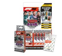 Paquete con topps - Turbo Attax Fórmula 1 2025 - Tarjetas comerciales + fundas exclusivas Collect-it (1 blíster + 1 multipack)
