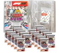 Paquete con topps - Turbo Attax Fórmula 1 2025 - Tarjetas comerciales + fundas exclusivas Collect-it (1 carpeta vacía + 20 refuerzos)
