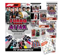 Paquete con topps - Turbo Attax Fórmula 1 2025 - Tarjetas comerciales + fundas exclusivas Collect-it (1 Starter + 5 Booster)
