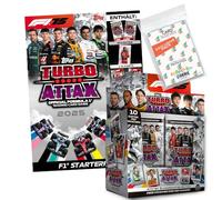Paquete con topps - Turbo Attax Fórmula 1 2025 - Tarjetas comerciales + fundas exclusivas Collect-it (1 Starter + 1 Display (24 Booster))