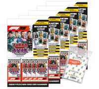 Paquete con topps - Turbo Attax Fórmula 1 2025 - Tarjetas comerciales + fundas exclusivas Collect-it (5 Multipacks)