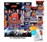 Paquete con Turbo Attax Fórmula 1 2026-1 Starter + 5 Boosters + Fundas exclusivas Collect-it