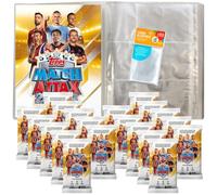 Paquete con UCC Match Attax Champions League 2026/27 Trading Cards - 1 carpeta vacía + 20 Booster + Fundas exclusivas Collect-it