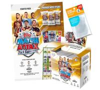Paquete con UCC Match Attax Champions League 2026/27 Trading Cards - 1 Starter + 1 Display (36 Booster) + fundas exclusivas Collect-it