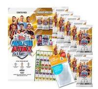 Paquete con UCC Match Attax Champions League 2026/27 Trading Cards - 1 Starter + 10 Booster + Fundas exclusivas Collect-it