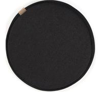 Paquete de 1/2/4 cojines redondos para silla con lazos, cojín redondo de espuma de 3 cm para taburetes altos, 30 cm, 33 cm, 35 cm, 40 cm, 45 cm (negro, 45 x 3 cm, 1 paquete)
