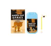 Paquete de 1 cuerda de dentición para gatos y 1 spray para gatos juguete interactivo para el cuidado de gatos con valeriana (30 ml) FcQ464 (negro, 10 x 5,5 x 3 cm)