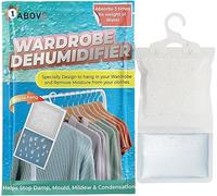 Paquete de 1 deshumidificador colgante para armario, eliminador de condensación, absorbente de humedad, deshumidificadores para humedad, moho, humedad en armario, dormitorio, caravana, baño, sótano,