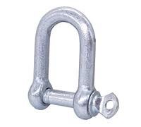 Paquete de 1 grilletes de acero galvanizado de 16 mm, clip de grillete con alfiler, cierre de grillete de anillo en D, aparejo resistente (1 unidad, 16 mm)