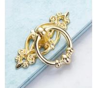 Paquete de 1 manija de gabinete antigua, tiradores de cajón vintage de aleación de zinc, pomos de puerta retro para armario de cocina, armario, cajón, accesorios de hardware para muebles (dorado)