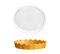 Paquete de 1 molde de silicona apto para alimentos con hermoso diseño estriado, ideal para crear platos de frutas, chocolate y gelatina, molde de silicona multiusos