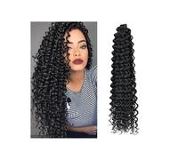 Paquete de 1 paquete de cabello ondulado de ganchillo, largo, rubio degradado, ondulado profundo, rizado, trenzado, suave, sintético, rizado, for mujeres negras. Easy Installation and Removal(1B,28inc