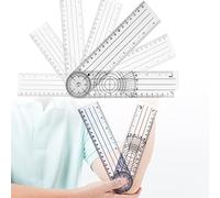 Paquete De 1 Reglas De Ángulo De Goniometro Giratorias De 360° Transparentes y Duraderas Fáciles De Transportar Para Familias y Estudiantes