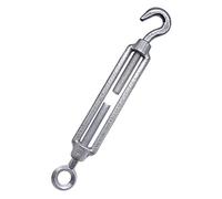 (paquete de 1 unidad) Tensor de alambre tensor M10, tensores ajustables gancho y ojo, tensión del cable de cuerda (1 unidad, M10)