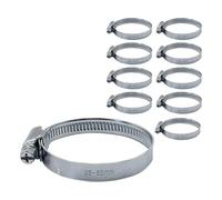 Paquete de 10 abrazaderas de manguera ajustables de 35 a 50 mm, sin fin, abrazaderas de manguera, abrazadera de tubo (10 unidades, 35 - 50 mm)