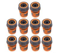 Paquete de 10 acopladores rápidos sin herramientas, conectores de manguera de jardín hechos de goma ABS y TPR para mangueras, tuberías y grifos en configuraciones de jardinería y riego