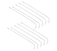 Paquete de 10 agujas curvadas con agujero ancho y mango cómodo para cuentas de madera/metal, para hacer joyas, agujas para cuentas pequeñas