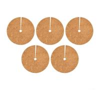 Paquete de 10 alfombrillas de coco de 30 cm y 25 cm, mantillo de fibra natural para control y retención de humedad, alfombrilla plana biodegradable para macetas, árboles, arbustos