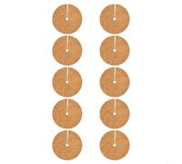 Paquete de 10 alfombrillas de fibra de coco para protección de la base del árbol, anti jardín, tapete de mantillo redondo de fibra de coco que evita el crecimiento de la hierba, retiene la humedad