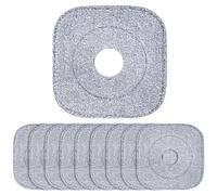 Paquete de 10 almohadillas cuadradas de microfibra de 8.6 pulgadas, compatibles con fregona giratoria True & Tidy, almohadillas gruesas lavables a máquina para fregonas cuadradas
