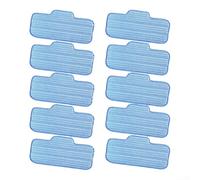 Paquete de 10 almohadillas de microfibra para limpiador de vapor Dupray Neat, paños reutilizables lavables para suelos, cocinas, baños, color azul, 3 x 2 pulgadas