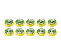 Paquete de 10 almohadillas de respaldo de 2 pulgadas para lijadoras de aire rosca M6 para una fijación rápida, mejorando la experiencia del usuario durante las tareas de lijado