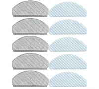 Paquete de 10 almohadillas de tela para fregona compatibles con Deebot para Ozmo para T10 y para T10 Plus robot aspirador suave lavable trapos de limpieza de microfibra para el cuidado del suelo del