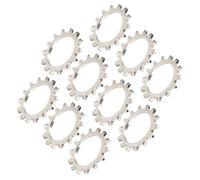 Paquete de 10 arandelas de metal de fácil instalación para gatos de guitarra, resistentes a la corrosión, diseño dentado, fijación segura, arandela de fijación de pernos de guitarra