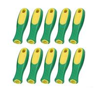 Paquete de 10 asas de goma compatibles con limas de metal, escofinas de madera, limas de motosierra con forma ergonómica para un mejor control y comodidad