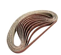 Paquete de 10 bandas de lijado de alúmina marrón de 330 x 10 mm y 520 x 20 mm, grano 60-1000, repuesto para amoladora angular, grano 180, 10 unidades de 20 mm x 20 mm