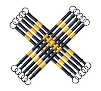 Paquete de 10 Barras retráctiles para Conos de tráfico - Postes Reflectantes de Seguridad de Grado Ingeniero de 1,5 a 3 Metros con película Reflectante para Control de tráfico portátil (amar