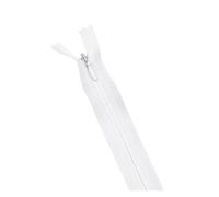 Paquete de 10 bobinas de nailon con cremallera 3# de 40 cm, 45 cm, 50 cm, 55 cm, 60 cm, para accesorios de costura de tela (blanco, 60 cm)