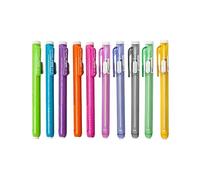 Paquete de 10 bolígrafos aprobados para exámenes, escritura suave de 0.5 mm para pruebas y notas, 5 colores de tinta arcoíris (paquete de valor a granel)