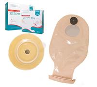 Paquete de 10 bolsas colostomía, bolsa ostomía dos piezas, suministros for, drenables recortables 20 mm a 45 con cierre pinza for el cuidado del estoma ileostomía