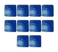 Paquete de 10 bolsas de peso de PVC azul con ganchos para piscinas sobre el suelo y lonas al aire libre, diseño en forma de diamante, 28 x 28 cm cada una (azul oscuro)