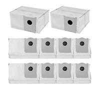 Paquete de 10 bolsas de polvo compatibles con Ecovacs Deebot T90 PRO OMNI/X9S Pro OMNI, accesorios de repuesto, bolsas de aspiradora con filtración multicapa para robot aspirador