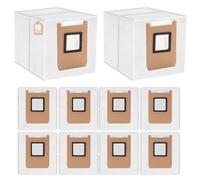 Paquete de 10 bolsas de recogida de polvo compatibles con Eufy para robot aspirador Omni E35/E25/E28/E35/C28, bolsas de polvo desechables de repuesto de tela no tejida, bolsa de gran capacidad de 3.2