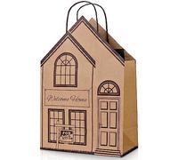 Paquete de 10 bolsas de regalo en forma de casa