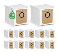 Paquete de 10 bolsas de repuesto para aspiradora robot híbrida eufy L60/L50 con estación de vaciado automático, bolsas de repuesto para aspiradora Haier H9+, Conga Home 10000, 8090 Ultra, 9090 AI